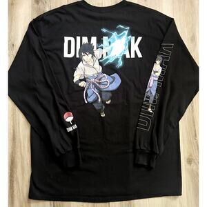 Dim Mak x Naruto Sasuke Long Sleeve Tee Size Small XL Steve Aoki Made In USA